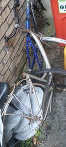 2 steel bike frames scrap metal