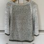Luxury Italian designer Transit knit jumper/top in cotton and linen with a two tone colour scheme in off white and olive green brand new Image 5
