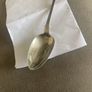 Silver spoon 9inches long in excellent condition made by famous silversmith George Waterhouse weighs 2.78 ounces Image 4