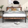 King Size Bed Frame Metal Platform Image 9