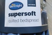 Silent Night Quilted Bedspread. Navy