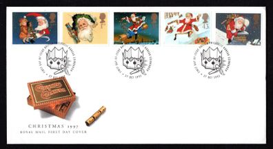 1997 Great Britain Christmas Commemorative Stamps Royal Mail Addressed First Day Cover (FDC).