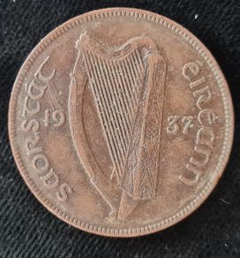 Ireland 1937 1d Penny Coin
