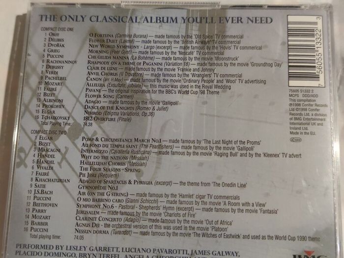 New The Only Classical Album You'll Ever Need 2Cd