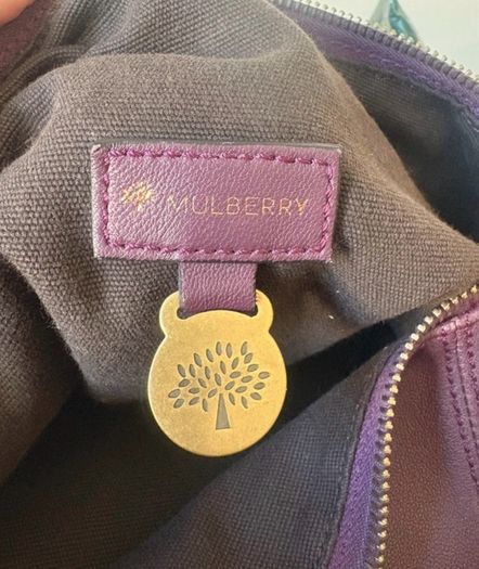 Mulberry Tassle Hobo bag in rich plum