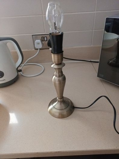 Brass Style Table Lamp Without  Shade.  New