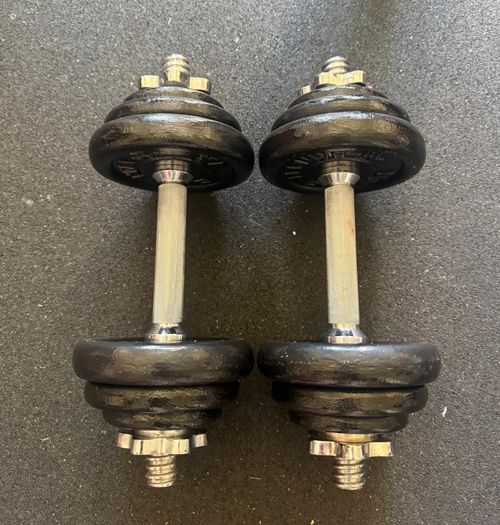 2 x 10KG Adjustable Dumbbells