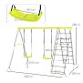 4 in 1 Metal Garden Swing Set Image 2