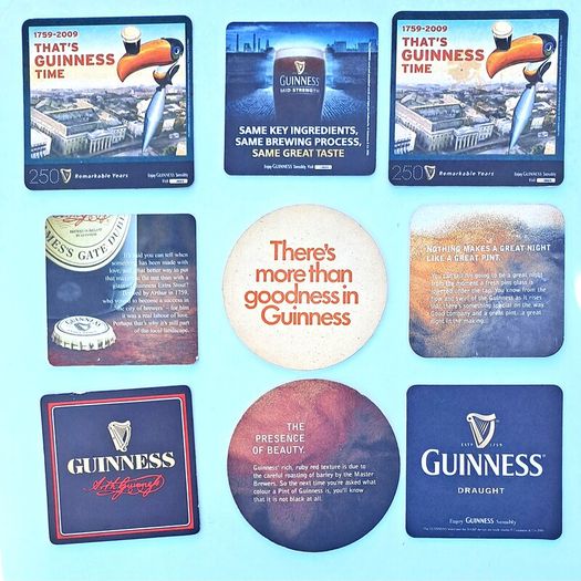 Collection of Guinness Beer Mats