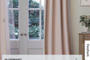 Brushed Eyelet Blackout Thermal Curtains - blush pink
