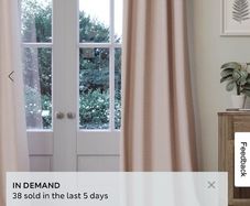 Brushed Eyelet Blackout Thermal Curtains - blush pink