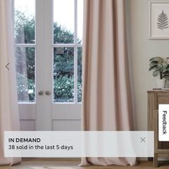 Brushed Eyelet Blackout Thermal Curtains - blush pink