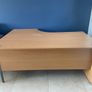 Radial Office Desk Panelled Right Hand W1600xD1200xH725mm Beech Image 4