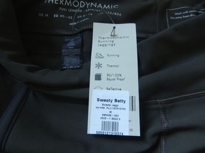 Sweaty Betty Thermodynamic Leggins - new with tags, size M (12, 40-42)