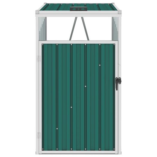 Garbage Bin Shed Green 72x81x121 cm Steel