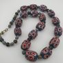 Antique Venetian Style Thousand Eye Glass Big Beads Necklace Image 7