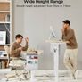 NEW SALE | Standing Desk Adjustable Height, Electric Standing Desk with Starage Bag, Stand up Desk for Home Office Computer Desk Memory Preset with Headphone Hook, Beige,100 x 60 cm Image 3