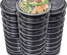 [30 Pack] Meal Prep Containers Reusable with Airtight Lids - Stackable Microwavable Dishwasher Safe Freezer Food Containers - Food Prep Portion Control Storage Boxes - Lunch Containers Bento Boxes (FREE POSTAGE)