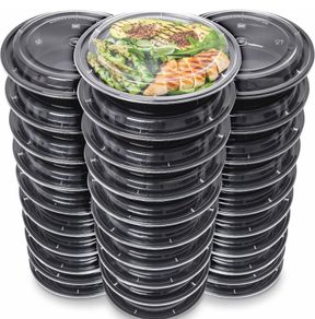 [30 Pack] Meal Prep Containers Reusable with Airtight Lids - Stackable Microwavable Dishwasher Safe Freezer Food Containers - Food Prep Portion Control Storage Boxes - Lunch Containers Bento Boxes (FREE POSTAGE)