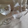 Vintage grapevine design goblets and pitcher Image 2