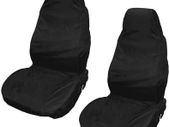 Waterproof Car Front/Rear Seat Covers Tear Resistant Fabric in Black (Front Black)