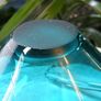 Murano Art Glass Bowl, Aqua/Teal Blue, Vintage Italian Hand Blown, 22cm Image 7