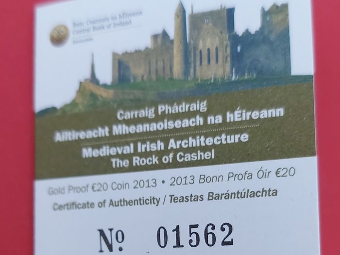 Ireland 2013 Rock of Cashel GOLD  Coin in Case