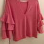 Pink flared sleeve top Image 5