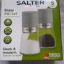 Salter Glass Mill Set Grey Salt Pepper Filled Image 5