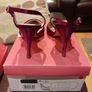 Magenta slingback shoes Image 3