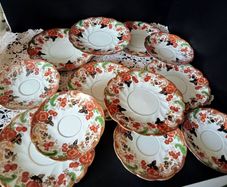 Rare Antique  Royal Winsor Bone China Imari Plates