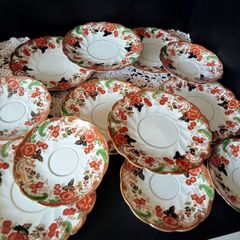 Rare Antique  Royal Winsor Bone China Imari Plates