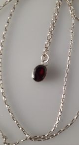 Silver Garnet Pendant