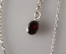 Silver Garnet Pendant