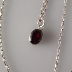 Silver Garnet Pendant