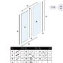 shower door black slider 1300mm Image 5