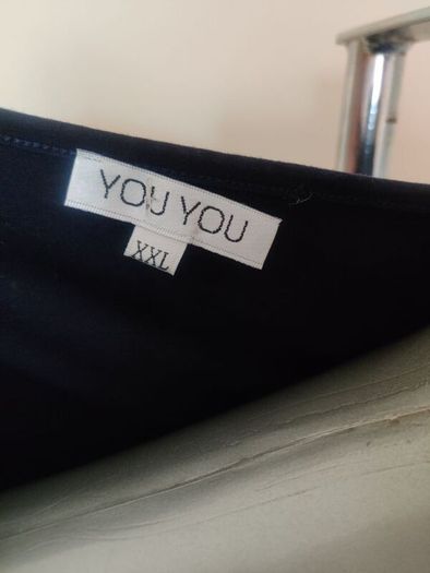 YouYou navy sequin stretchy top size UK16 EU44 Postage included