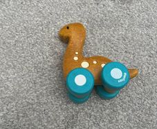 PlanToys Eco Wooden Diplodocus Dinosaur Push Along Toy Car