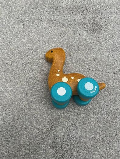 PlanToys Eco Wooden Diplodocus Dinosaur Push Along Toy Car