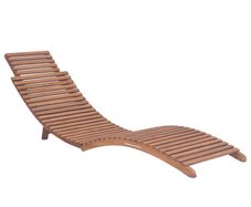 Folding Sun Lounger Solid Teak Wood