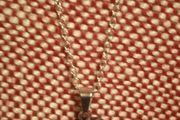 Small Snowflake Obsidian Tumble necklace