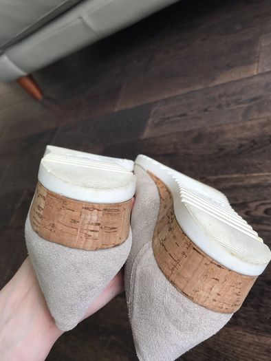 Babila summer leather wedges, size 5 as new
