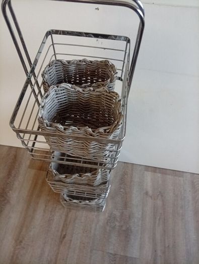 Bathroom storage with 4 baskets