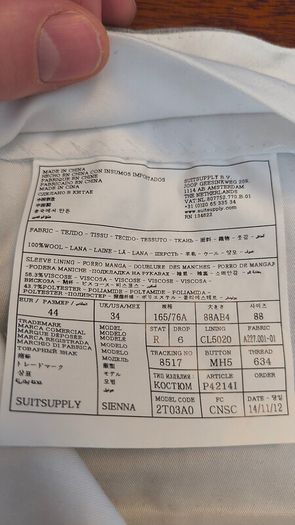 Suitsupply Tailored Trousers (30R)