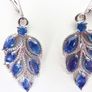 Sterling silver kyanite lever-back earrings 925 Image 4