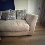 Corner sofa and foot poof Image 4