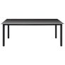 Garden Table Black 190x90x74 cm Aluminium and Glass Image 3