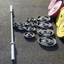 Hit Fitness barbell and plates. All bought new from McSport. 152.5kg in total including the bar Image 9