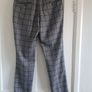 House of Cavani Mens Grey and Blue Checked Trousers Size 32 Image 2