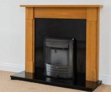 Fireplace black marble